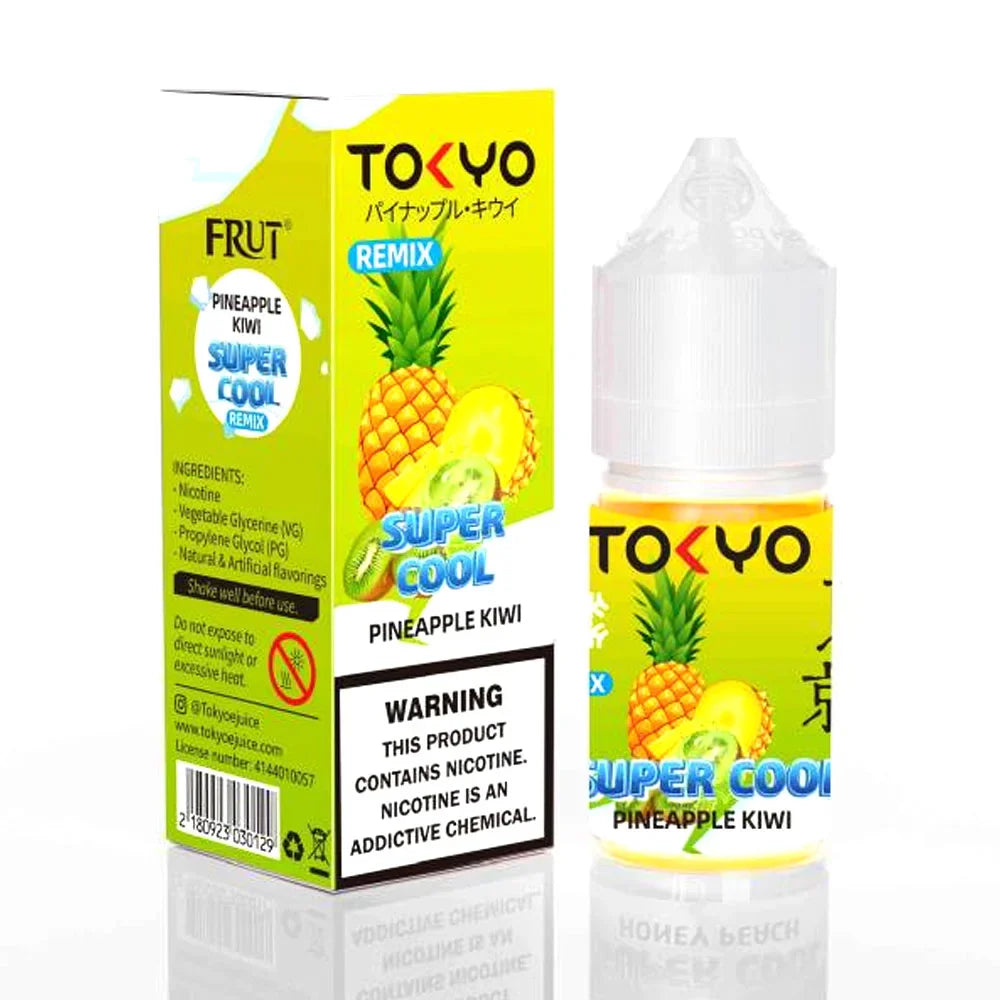 Tokyo Super Cool Pineapple Kiwi ice Salt - 30ml
