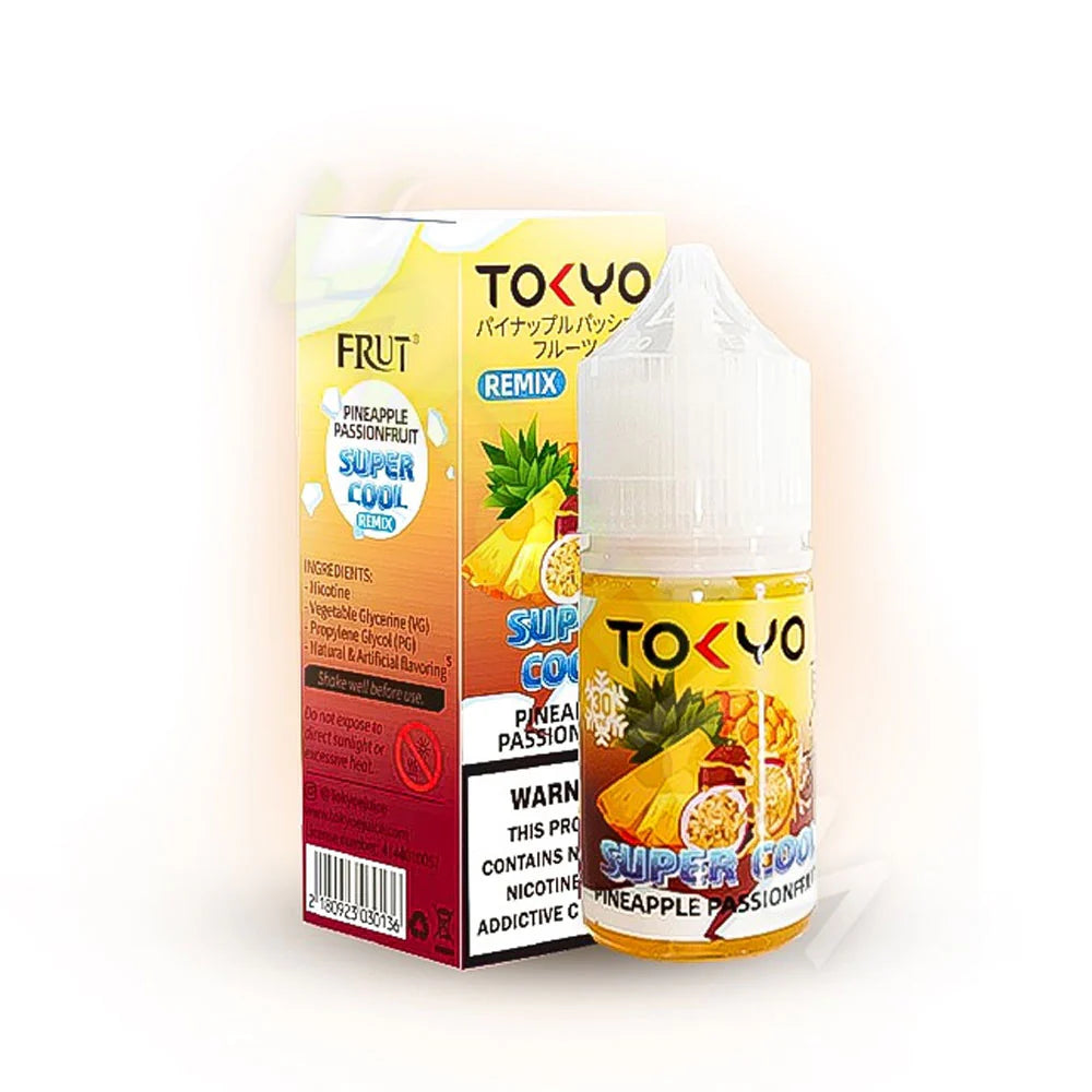 Tokyo Super Cool Pineapple Passion Fruit iced Nic Salt - 30ml