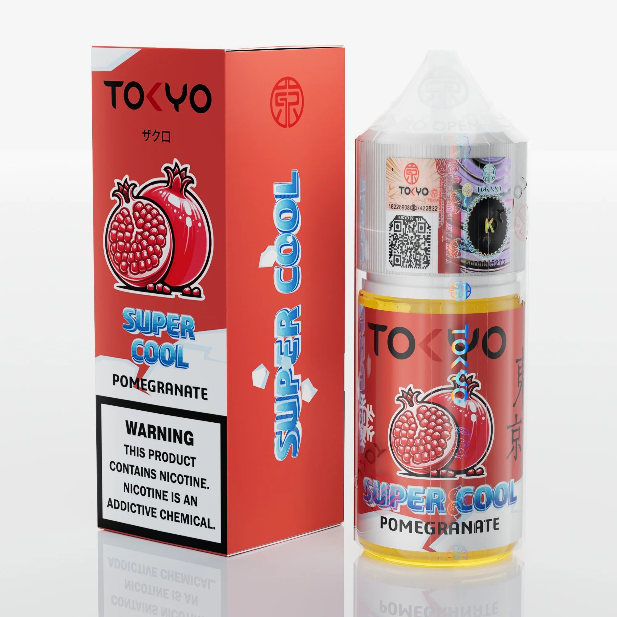 Tokyo Super Cool Pomegranate iced Nic Salt - 30ml